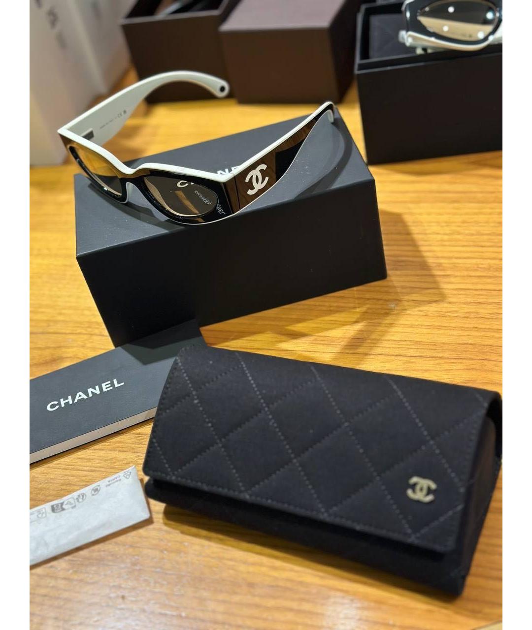 CHANEL Черные пластиковые солнцезащитные очки, фото 5