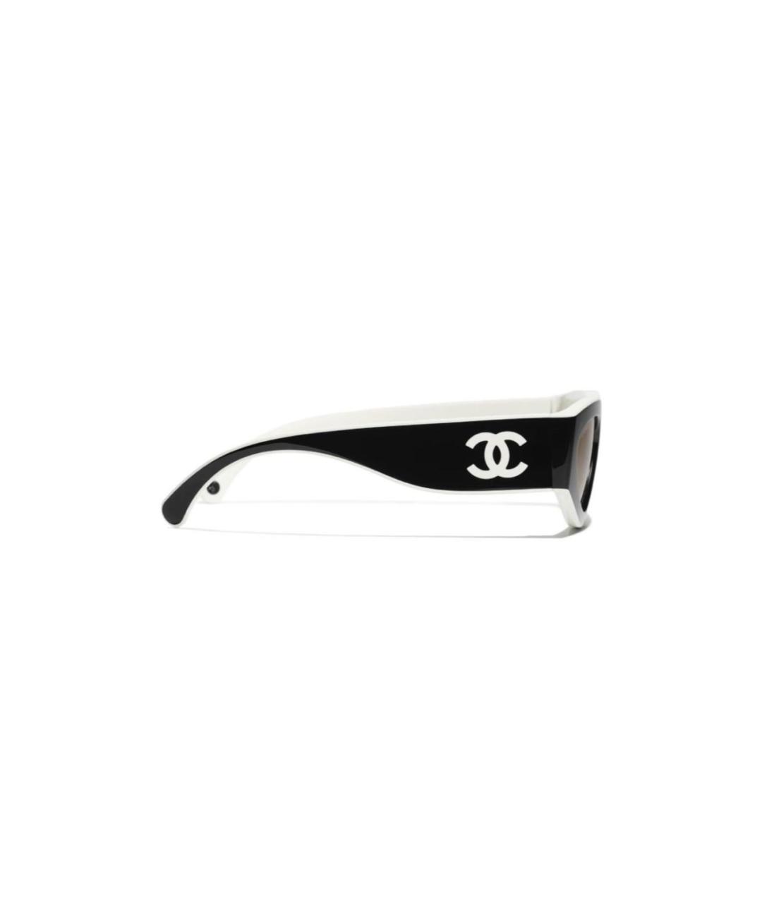 CHANEL Черные пластиковые солнцезащитные очки, фото 3
