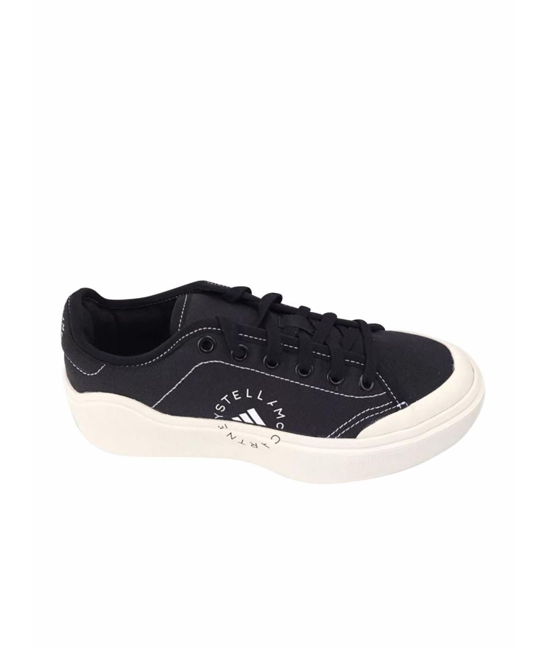ADIDAS BY STELLA MCCARTNEY Черные текстильные кеды, фото 1