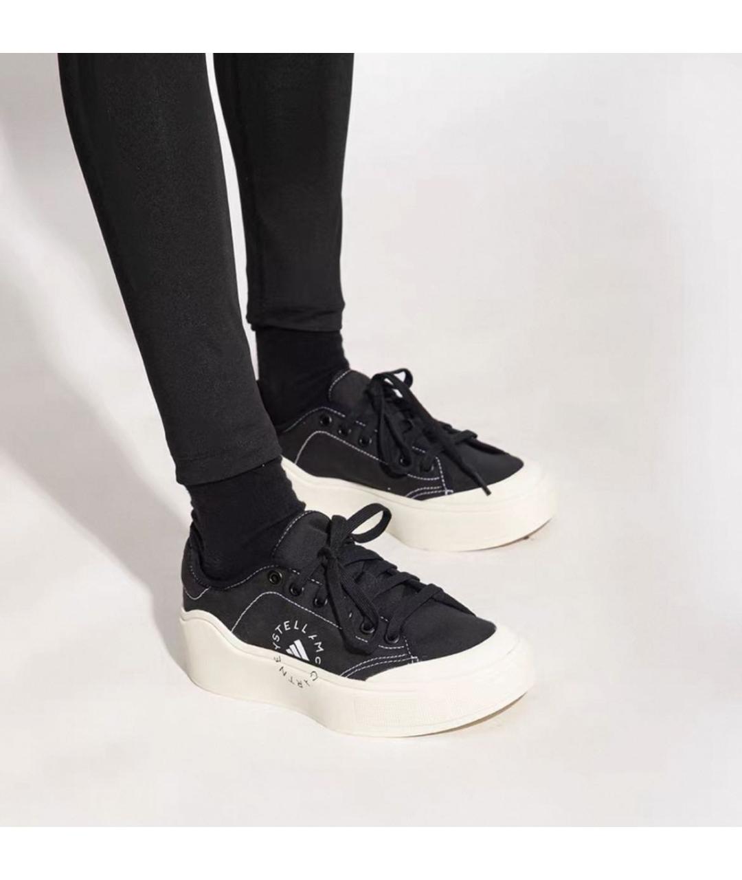 ADIDAS BY STELLA MCCARTNEY Черные текстильные кеды, фото 3