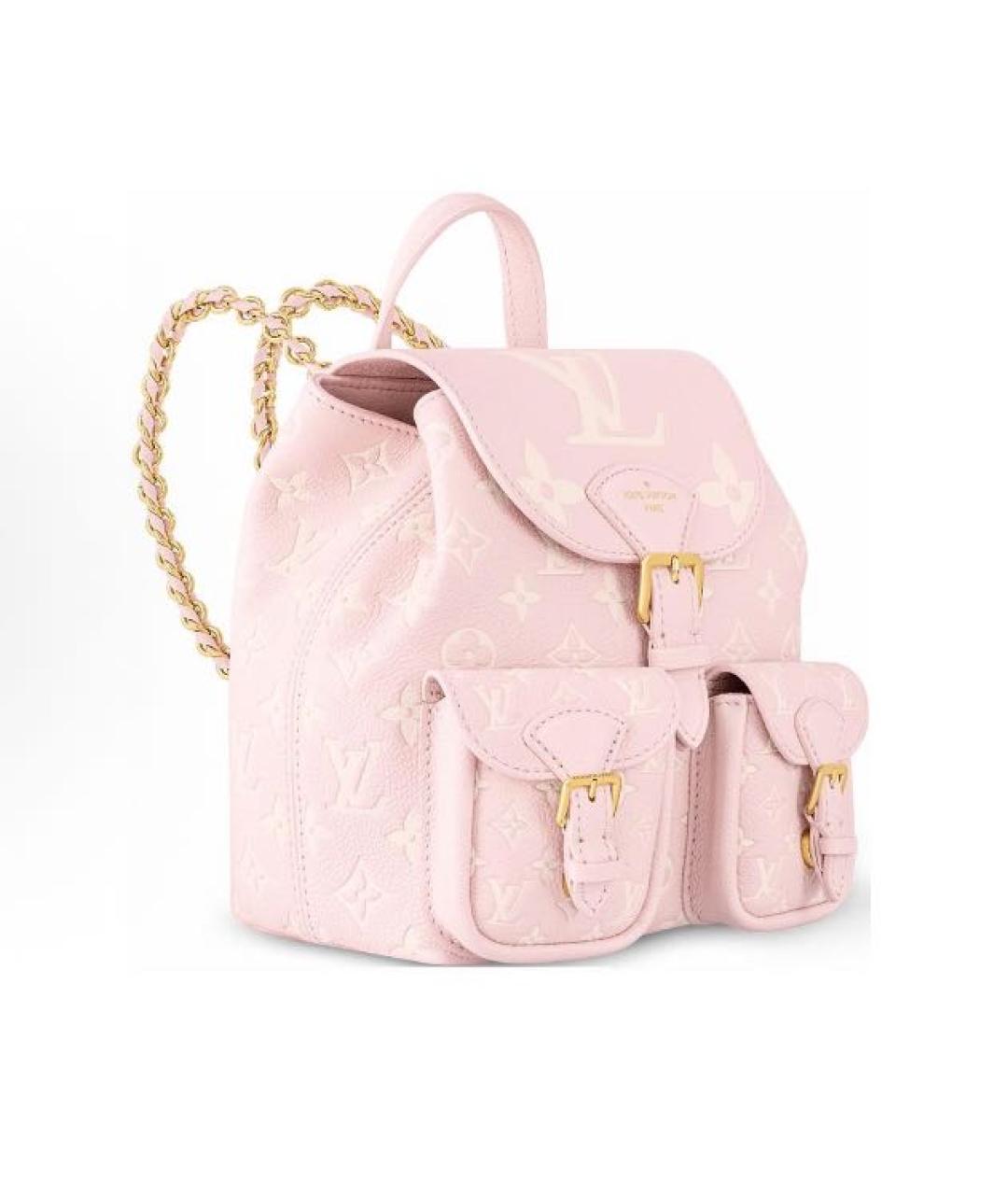 LOUIS VUITTON Розовый кожаный рюкзак, фото 2