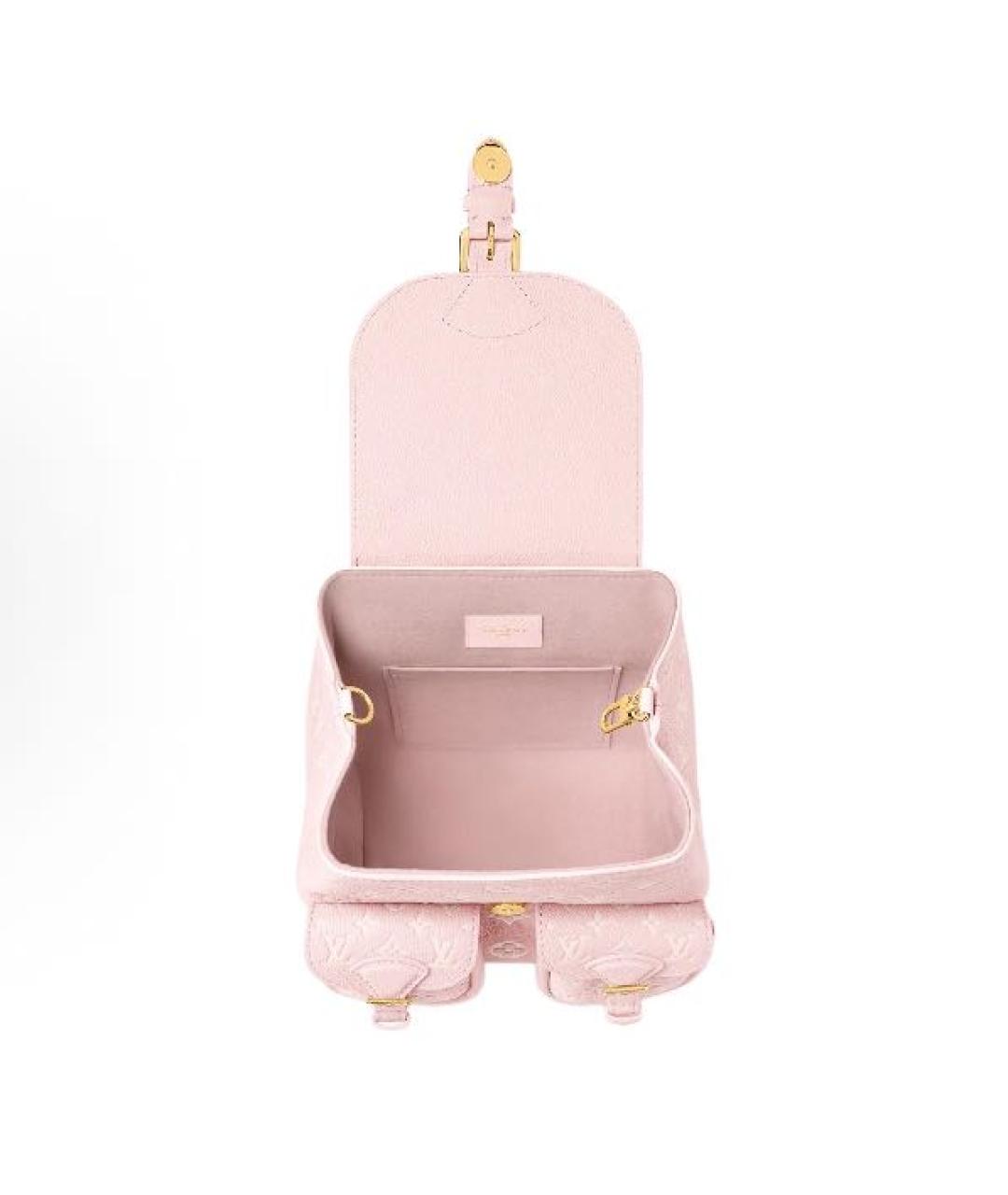 LOUIS VUITTON Розовый кожаный рюкзак, фото 4
