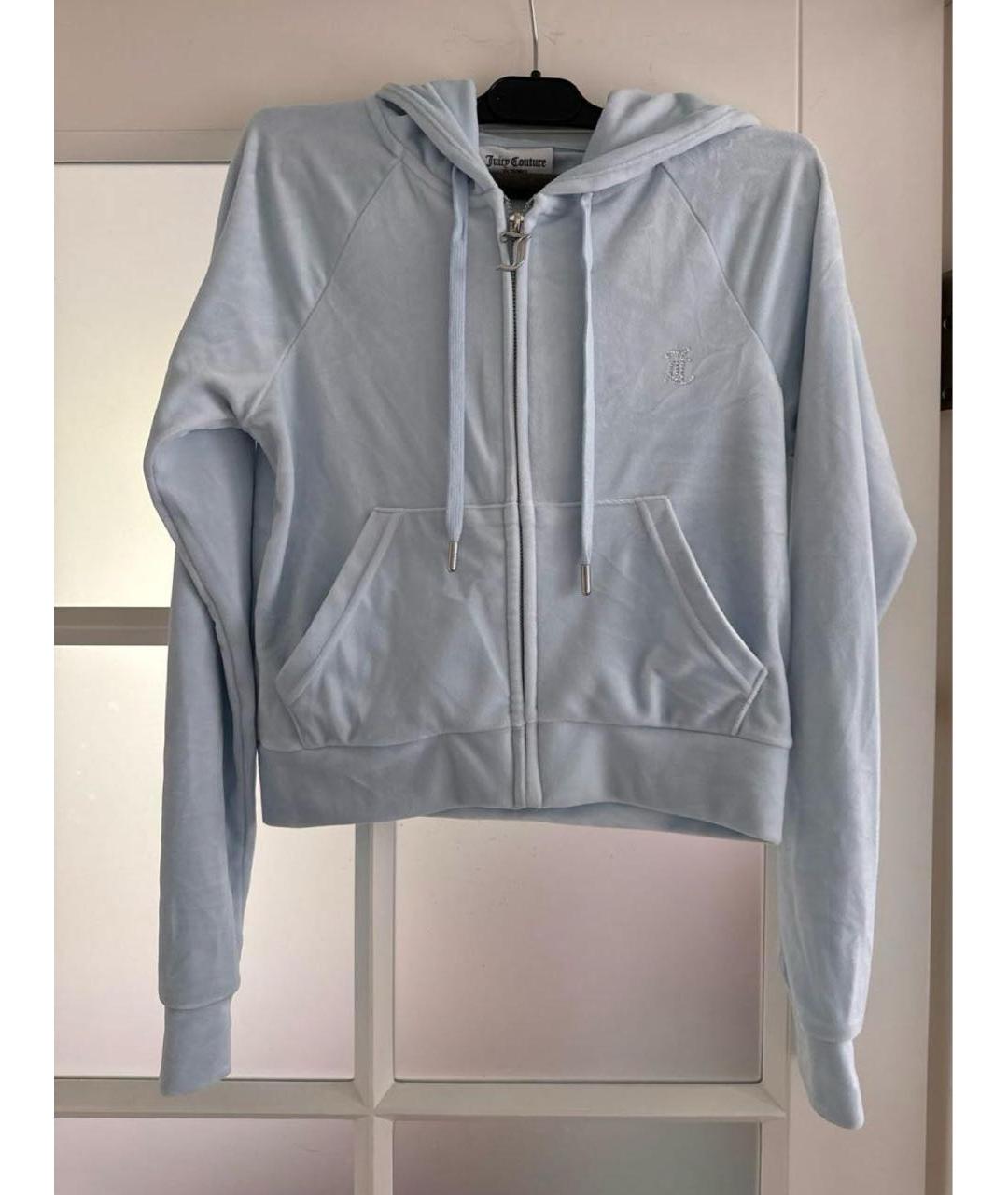 JUICY COUTURE Голубой велюровый спортивные костюмы, фото 3