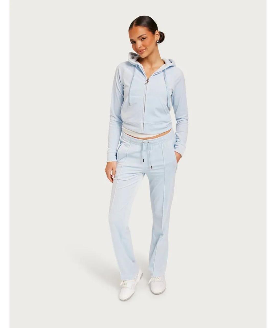 JUICY COUTURE Голубой велюровый спортивные костюмы, фото 5