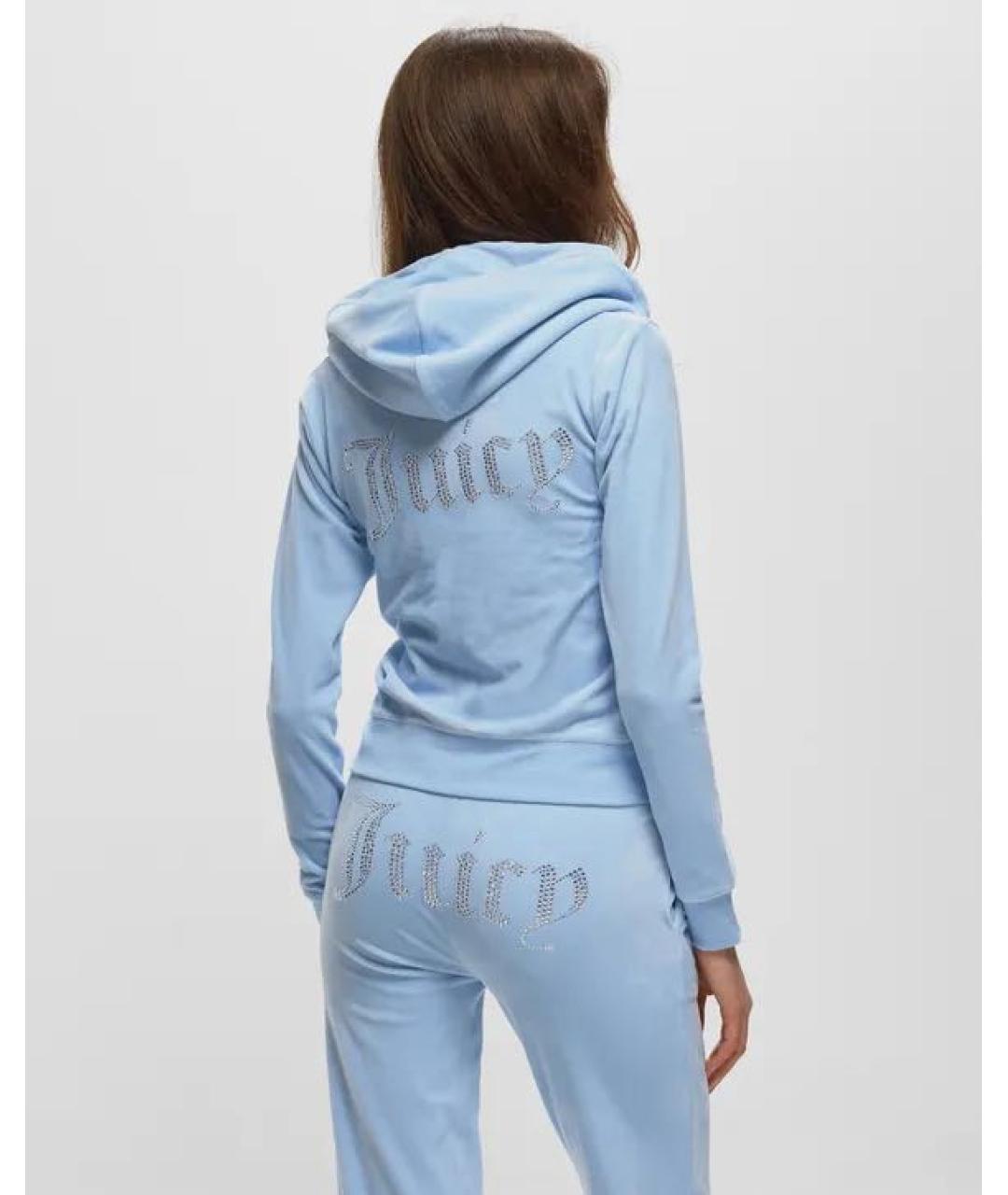 JUICY COUTURE Голубой велюровый спортивные костюмы, фото 4