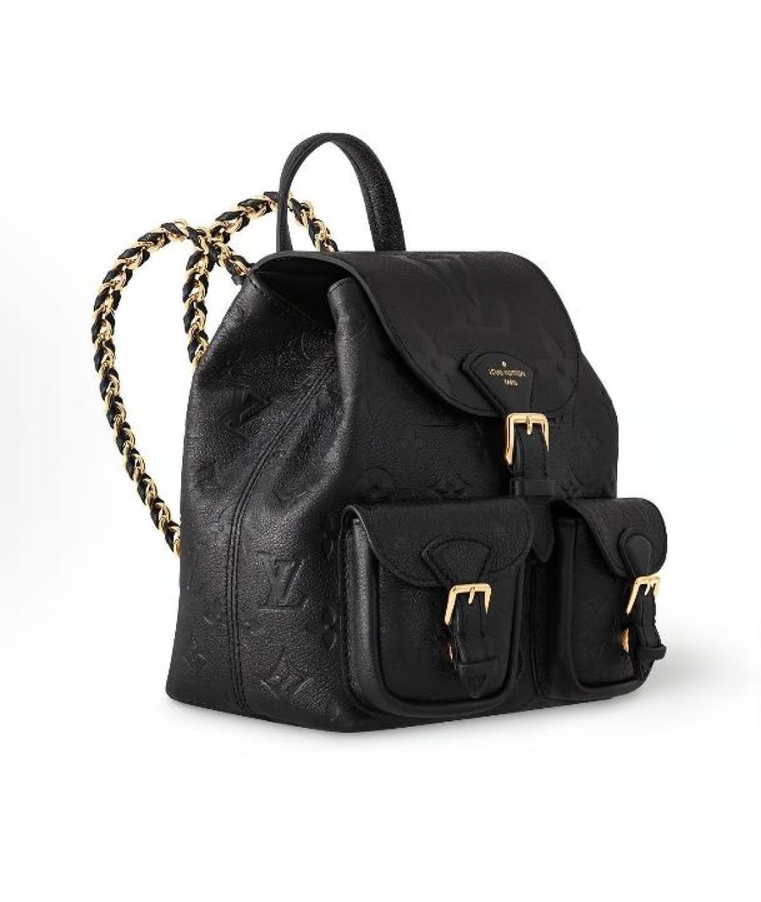 LOUIS VUITTON Черный кожаный рюкзак, фото 2