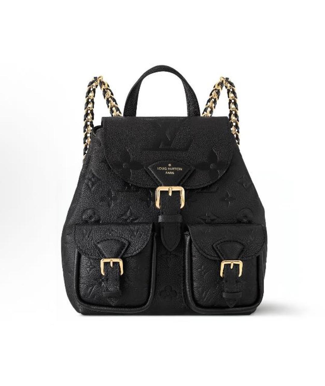 LOUIS VUITTON Черный кожаный рюкзак, фото 5