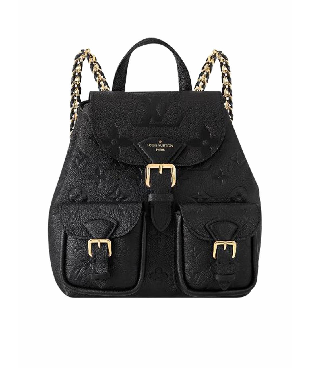 LOUIS VUITTON Черный кожаный рюкзак, фото 1