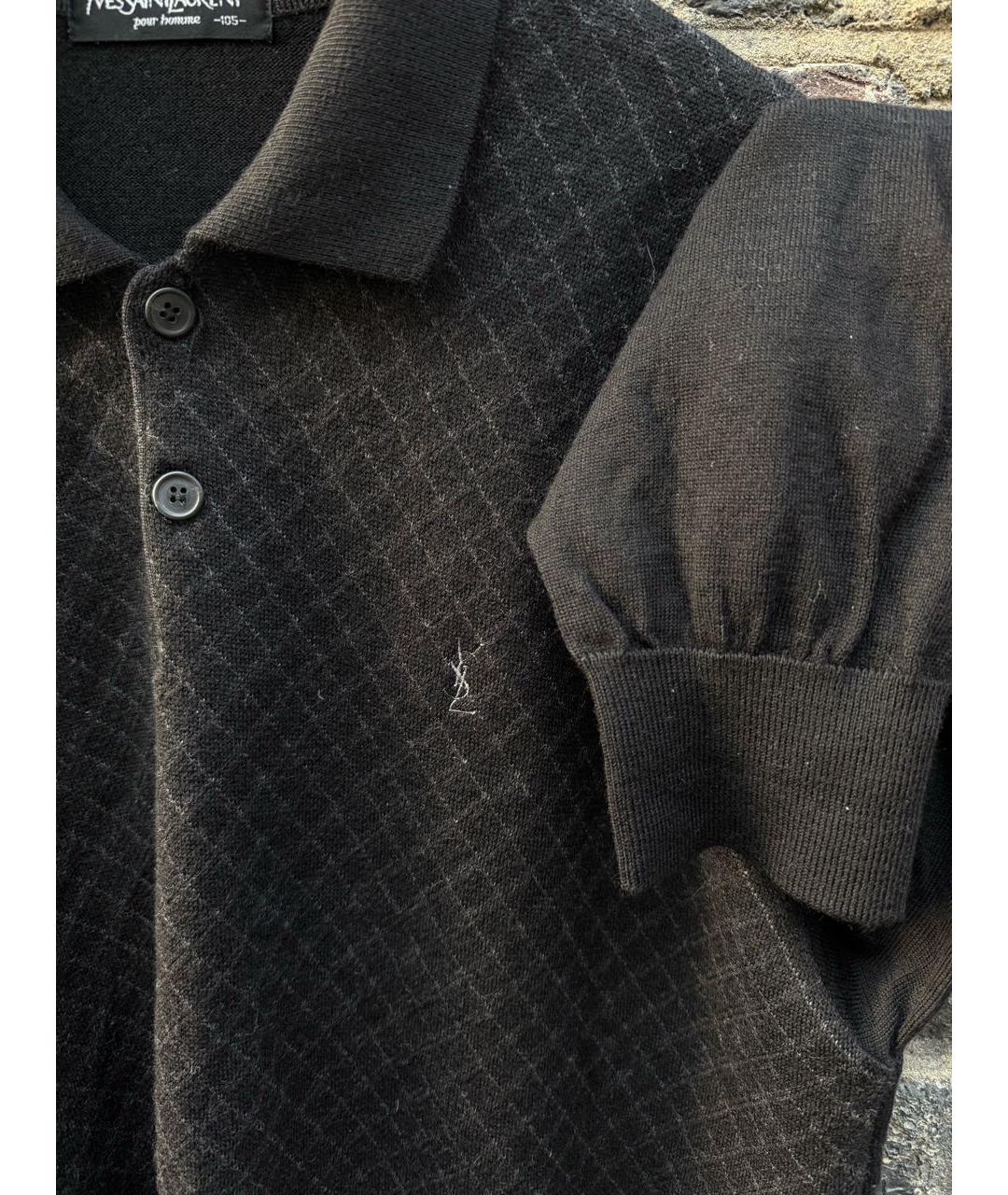 SAINT LAURENT Черный шерстяной джемпер / свитер, фото 4