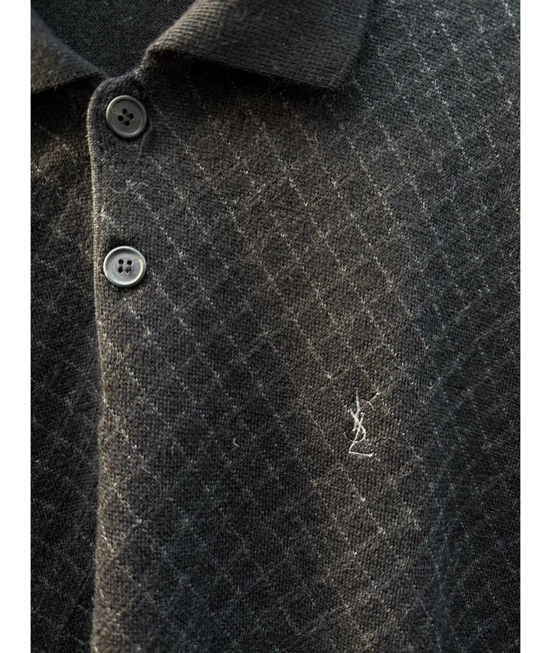 SAINT LAURENT Черный шерстяной джемпер / свитер, фото 3