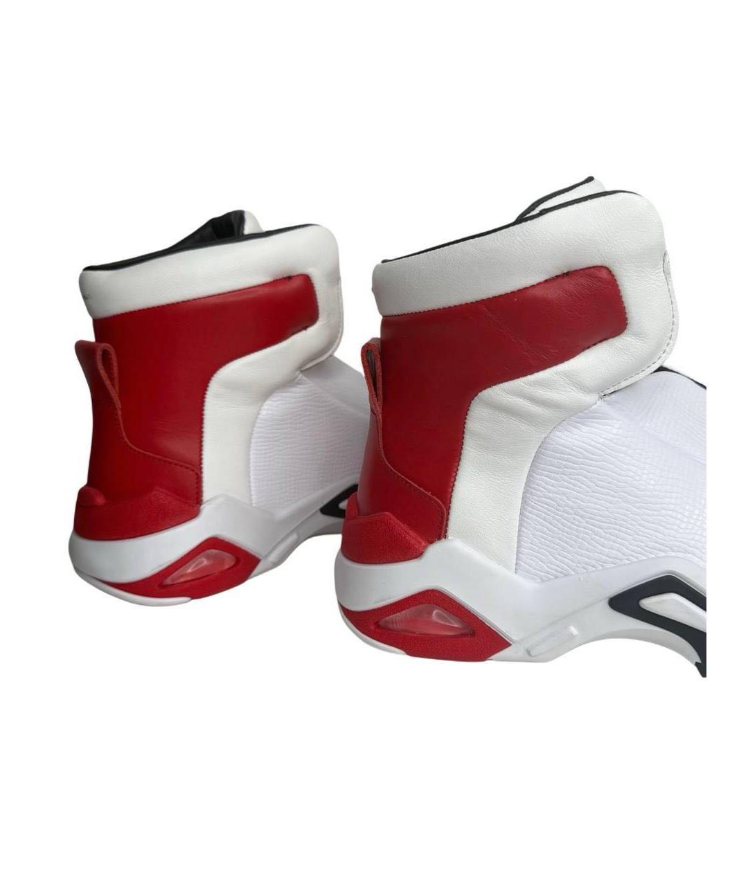 MAISON MARGIELA Белые кожаные высокие кроссовки / кеды, фото 6