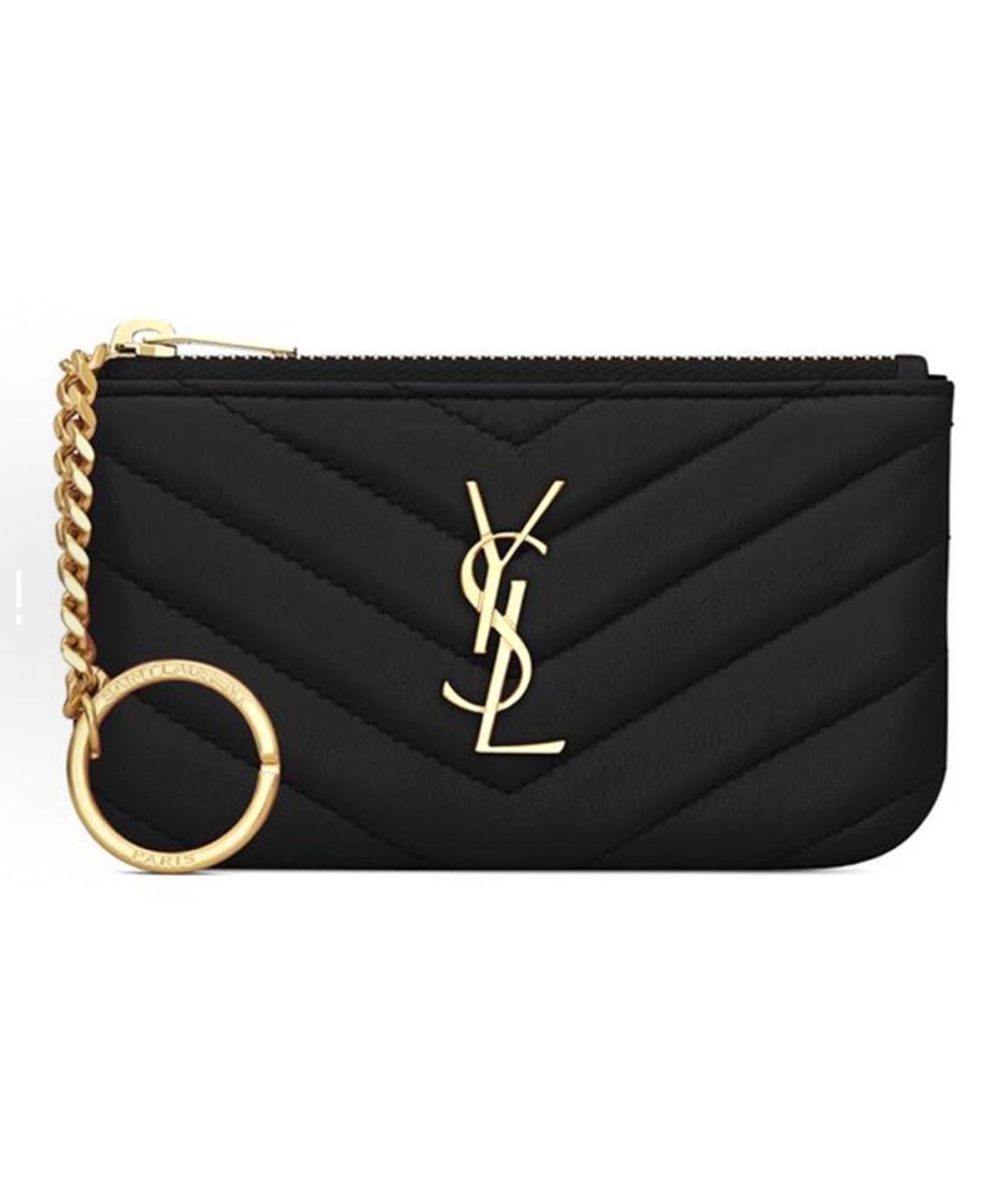 SAINT LAURENT Черная ключница, фото 1