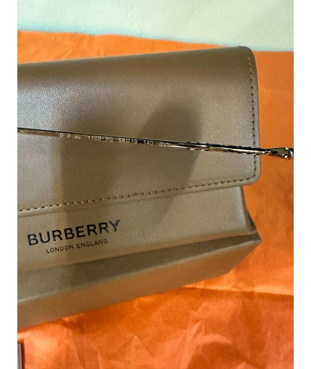 BURBERRY Серые металлические солнцезащитные очки, фото 6