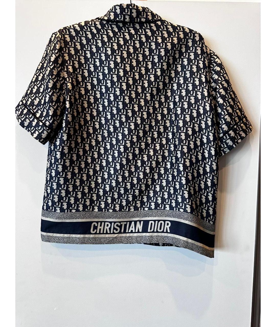 CHRISTIAN DIOR Синяя шелковая рубашка, фото 2
