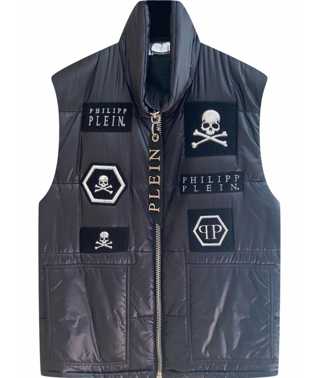PHILIPP PLEIN Черный полиэстеровый жилет, фото 1
