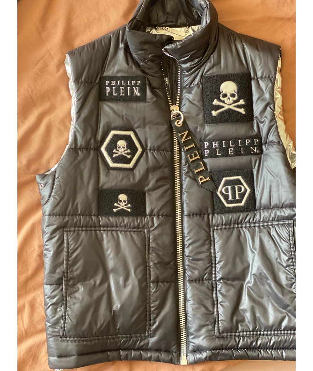 PHILIPP PLEIN Черный полиэстеровый жилет, фото 5