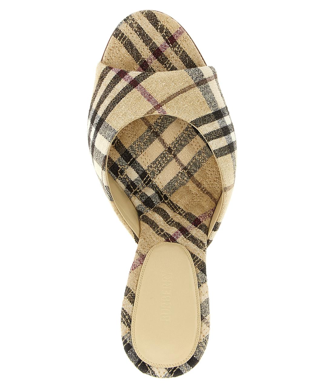 BURBERRY Бежевые туфли, фото 4