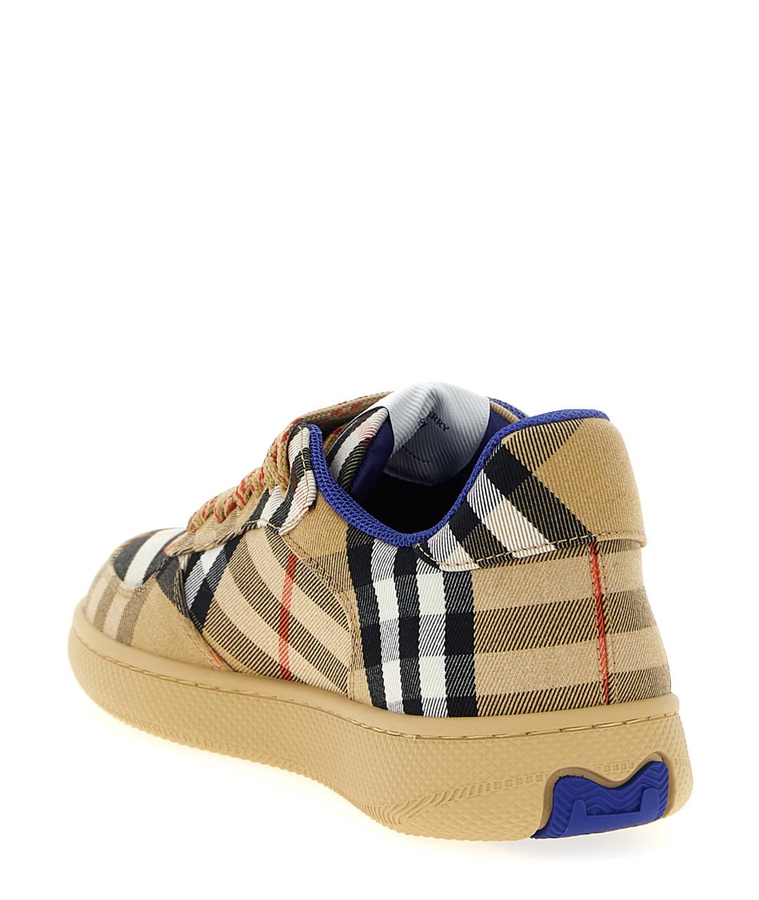 BURBERRY Бежевые кеды, фото 3