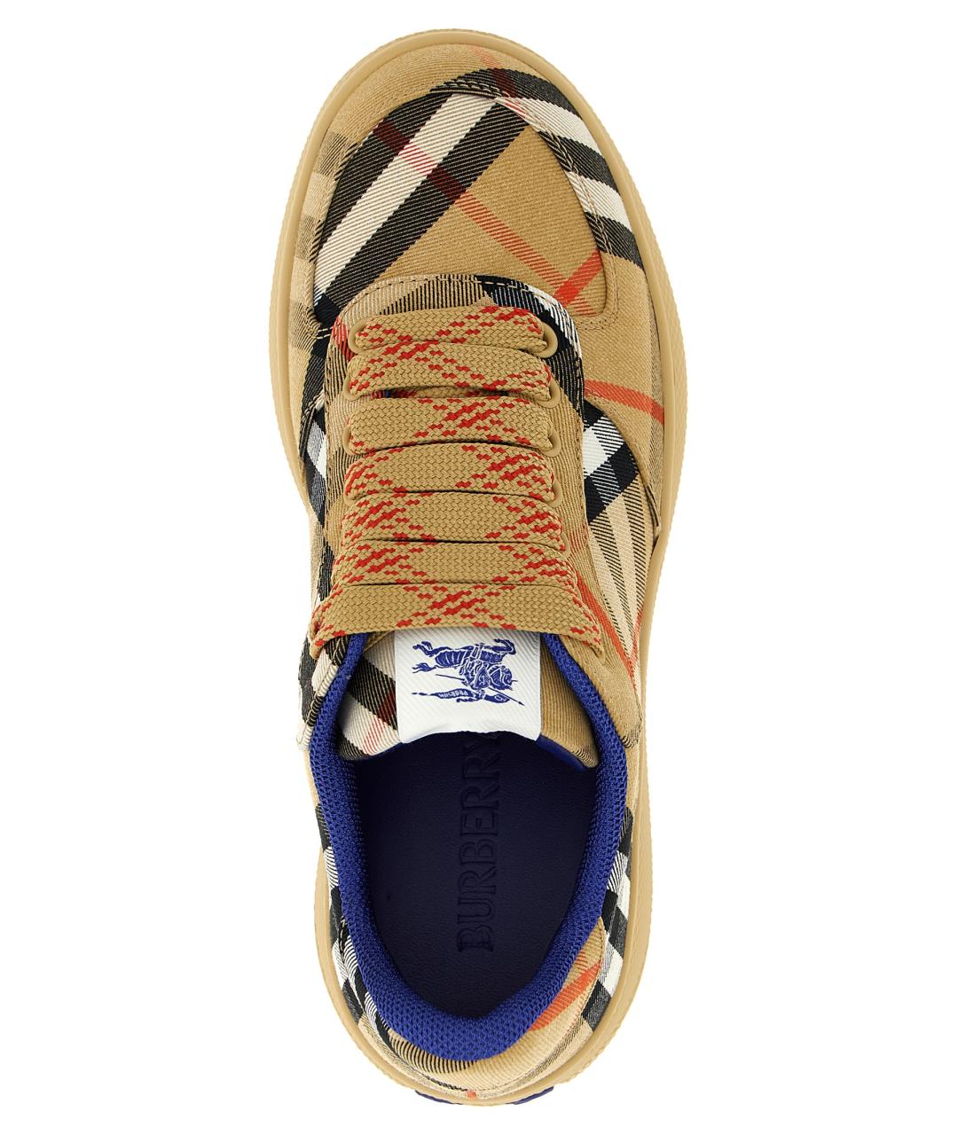 BURBERRY Бежевые кеды, фото 4