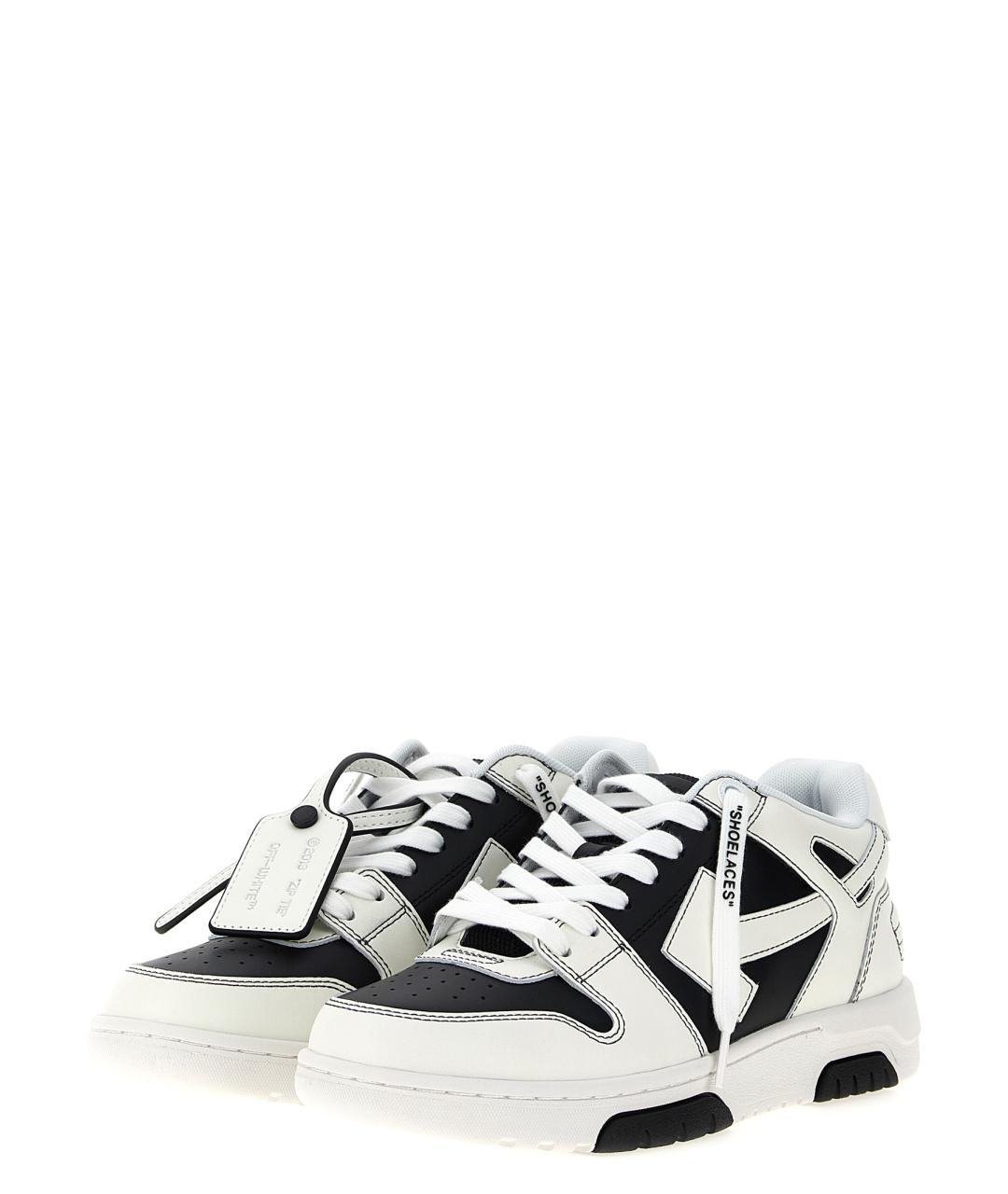 OFF-WHITE Белые кожаные кеды, фото 2