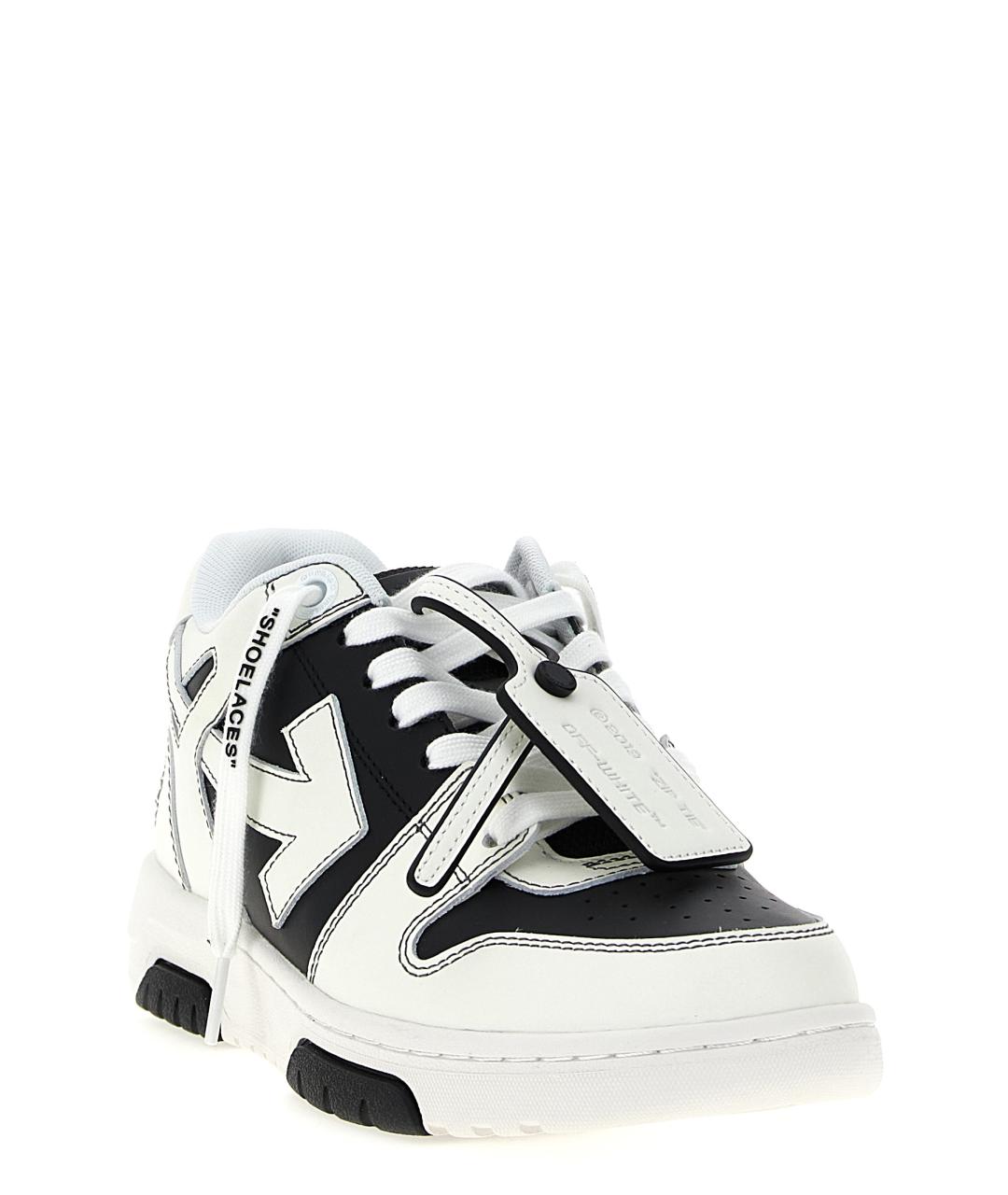 OFF-WHITE Белые кожаные кеды, фото 3