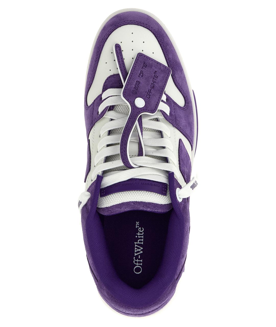 OFF-WHITE Фиолетовые низкие кроссовки / кеды, фото 5