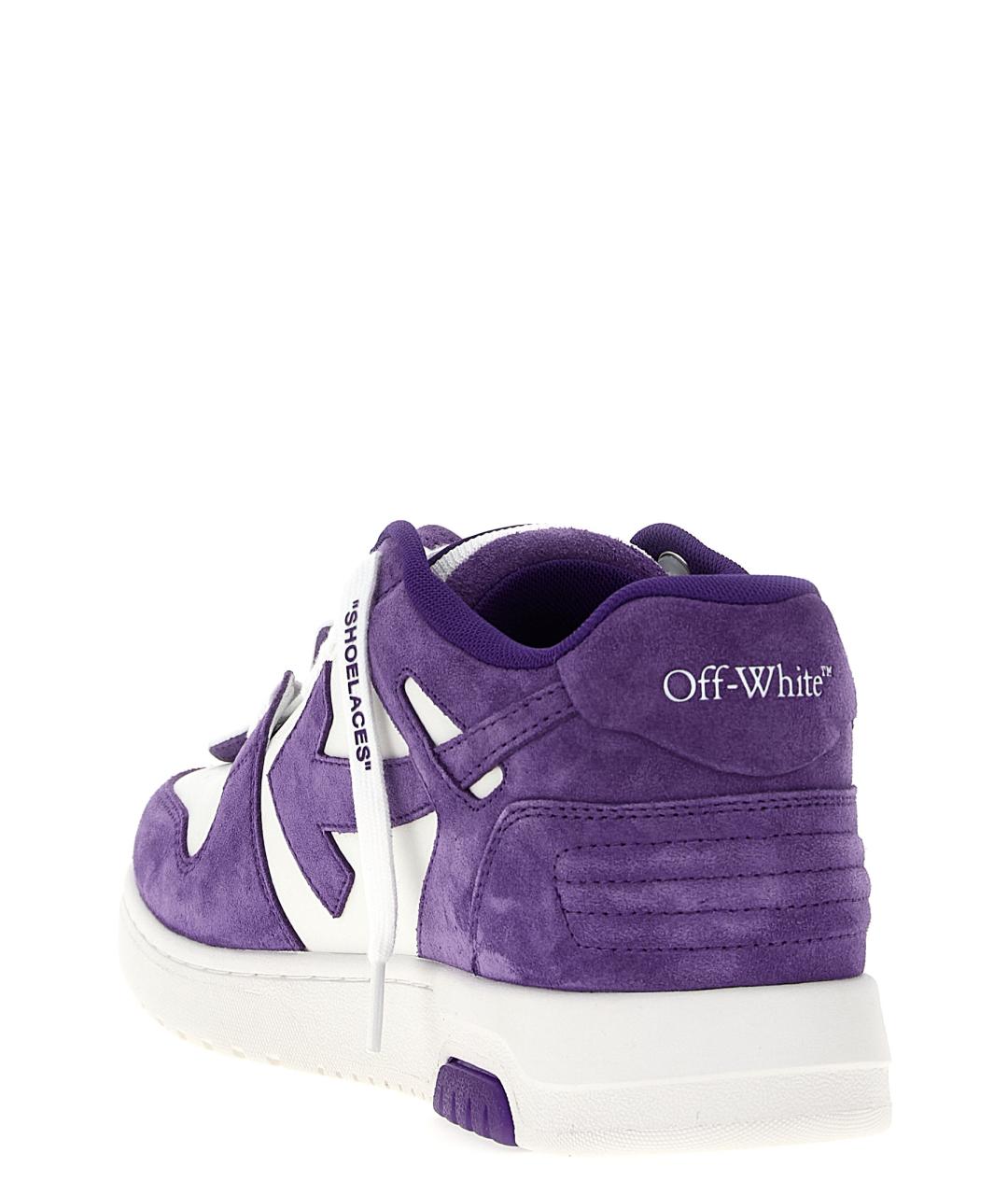OFF-WHITE Фиолетовые низкие кроссовки / кеды, фото 4
