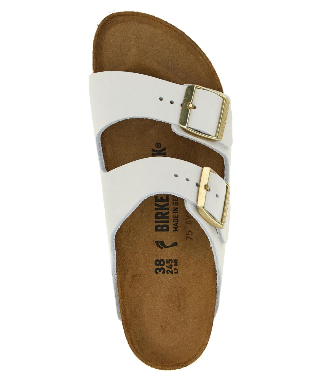 BIRKENSTOCK Серые кожаные шлепанцы, фото 4
