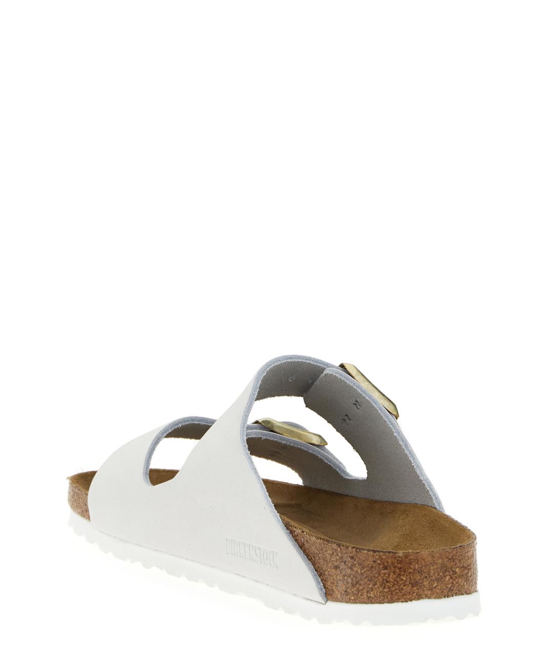 BIRKENSTOCK Серые кожаные шлепанцы, фото 3