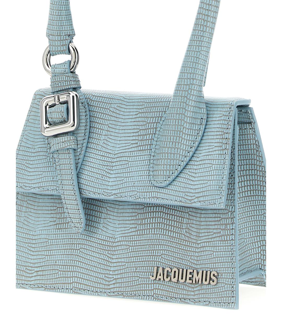 JACQUEMUS Голубая сумка с короткими ручками, фото 3