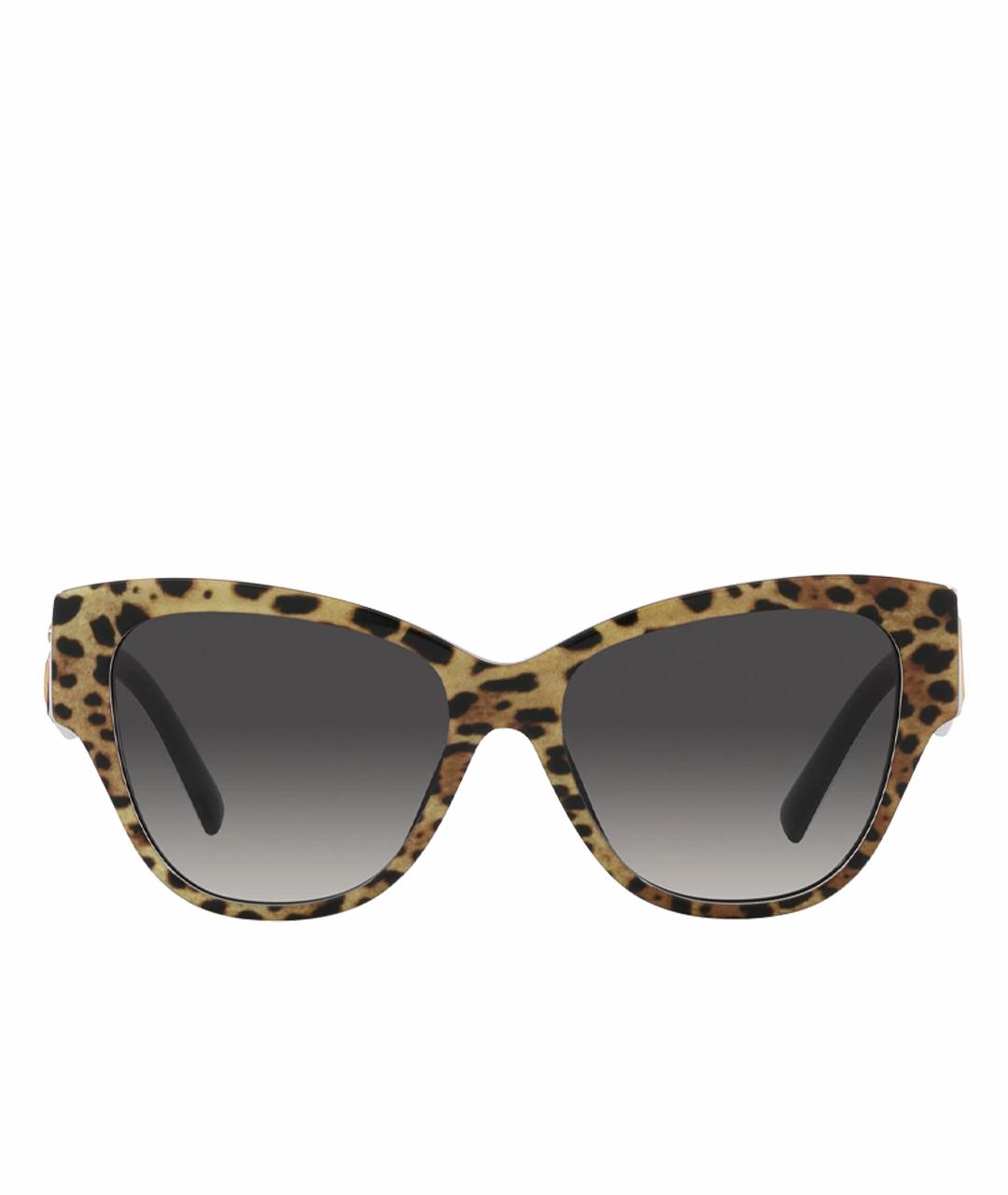 DOLCE&GABBANA Коричневые пластиковые солнцезащитные очки, фото 1