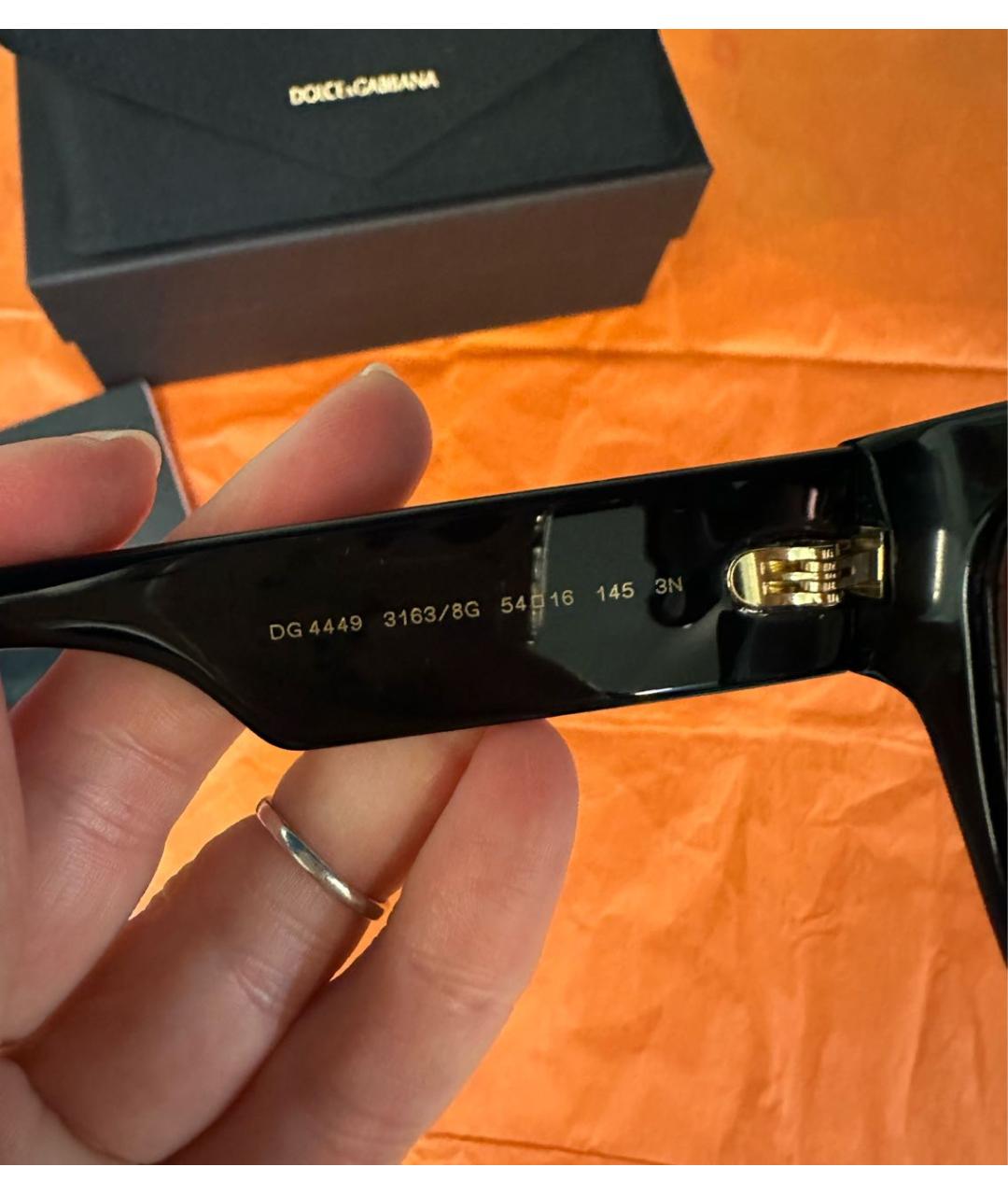 DOLCE&GABBANA Коричневые пластиковые солнцезащитные очки, фото 7