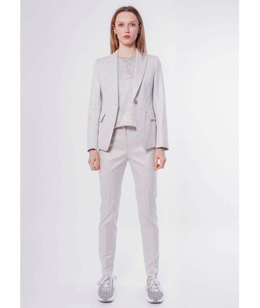 MAX MARA Серый хлопковый костюм с брюками, фото 7