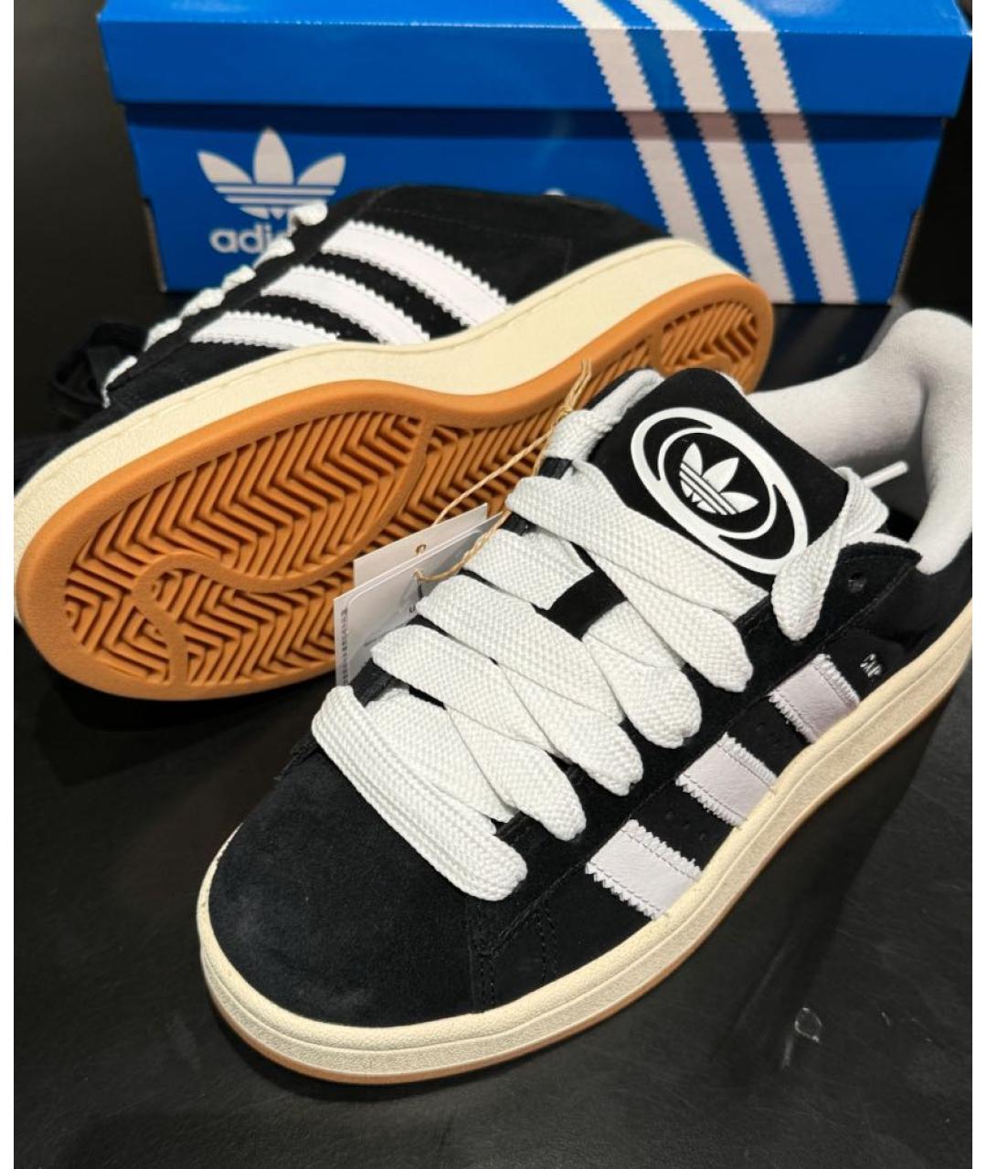 ADIDAS Черные замшевые низкие кроссовки / кеды, фото 6