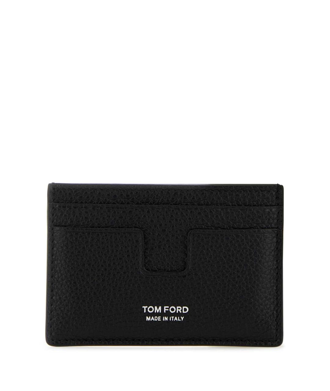 TOM FORD Черный кожаный кошелек, фото 1