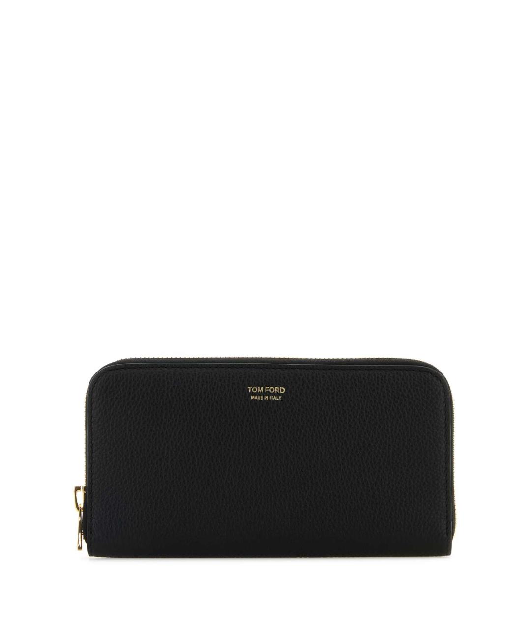 TOM FORD Черный кожаный кошелек, фото 1