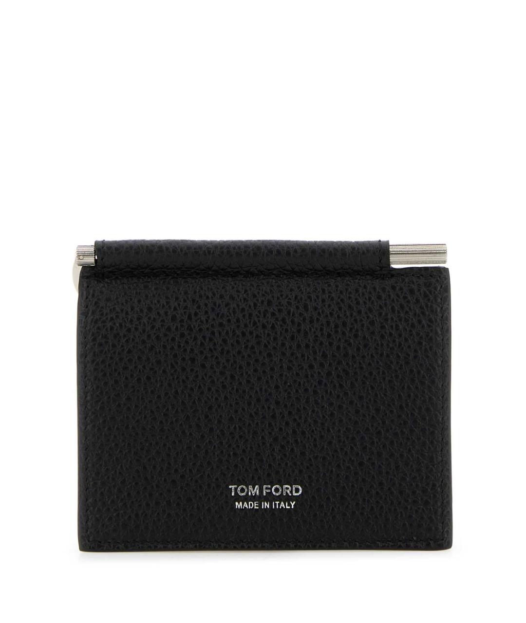TOM FORD Черный кожаный кошелек, фото 1