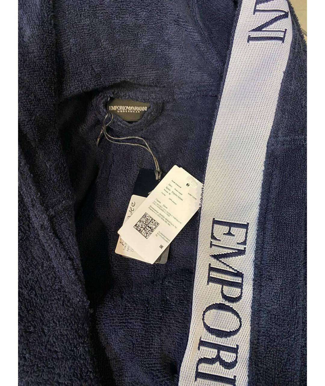 EMPORIO ARMANI Темно-синий халат, фото 5