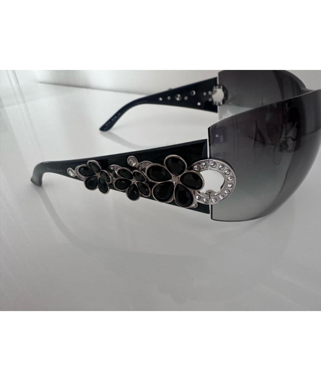 BVLGARI Черные пластиковые солнцезащитные очки, фото 2