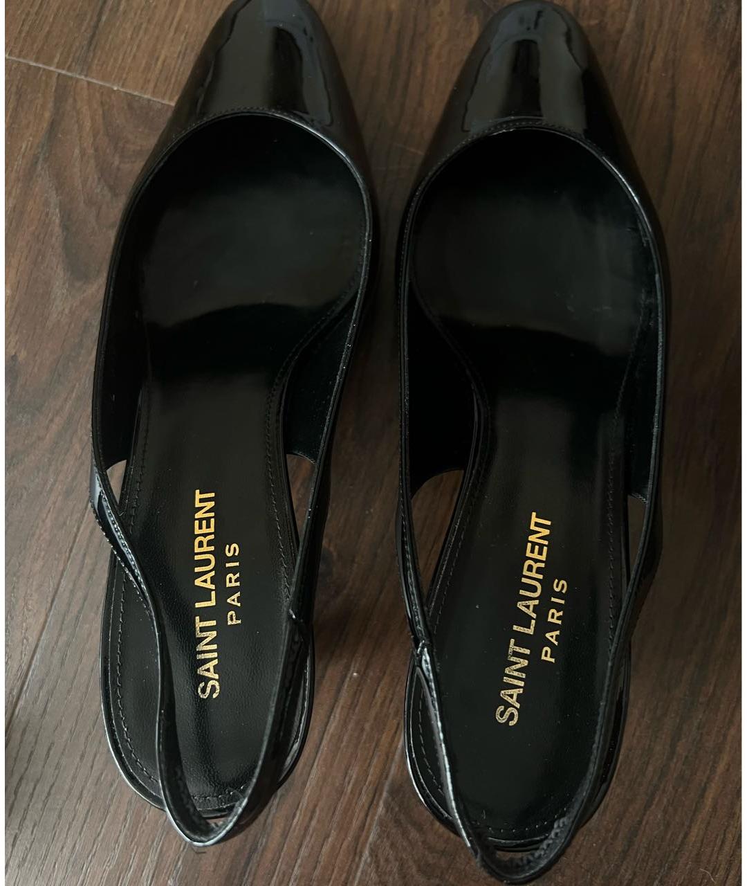 SAINT LAURENT Черные туфли из лакированной кожи, фото 3