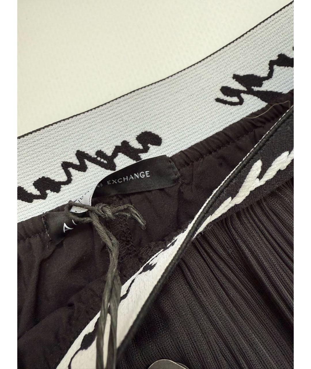 ARMANI EXCHANGE Черная полиэстеровая юбка мини, фото 4