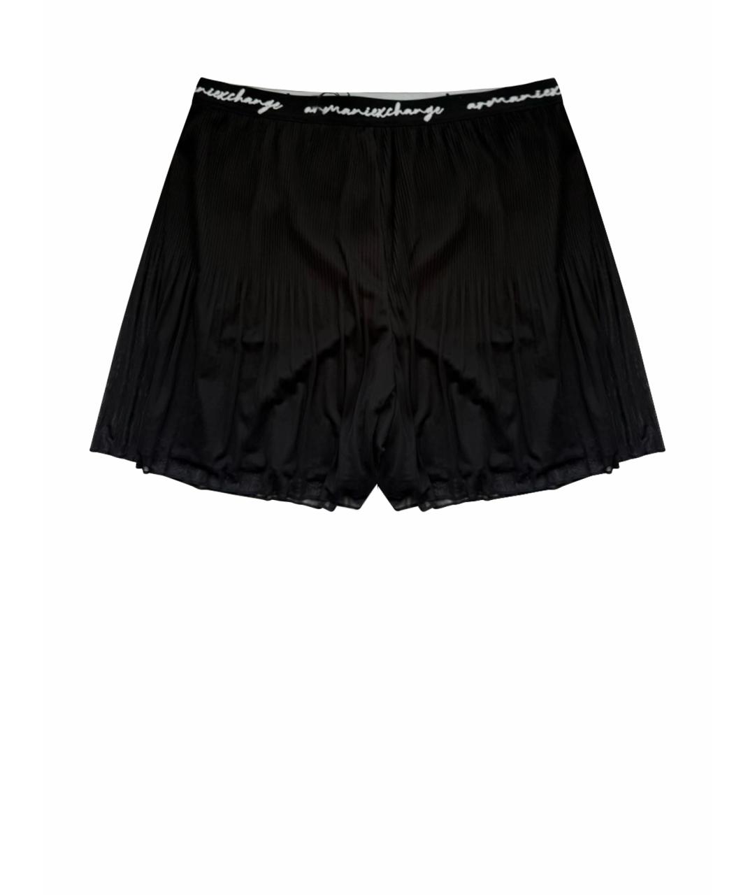 ARMANI EXCHANGE Черная полиэстеровая юбка мини, фото 1