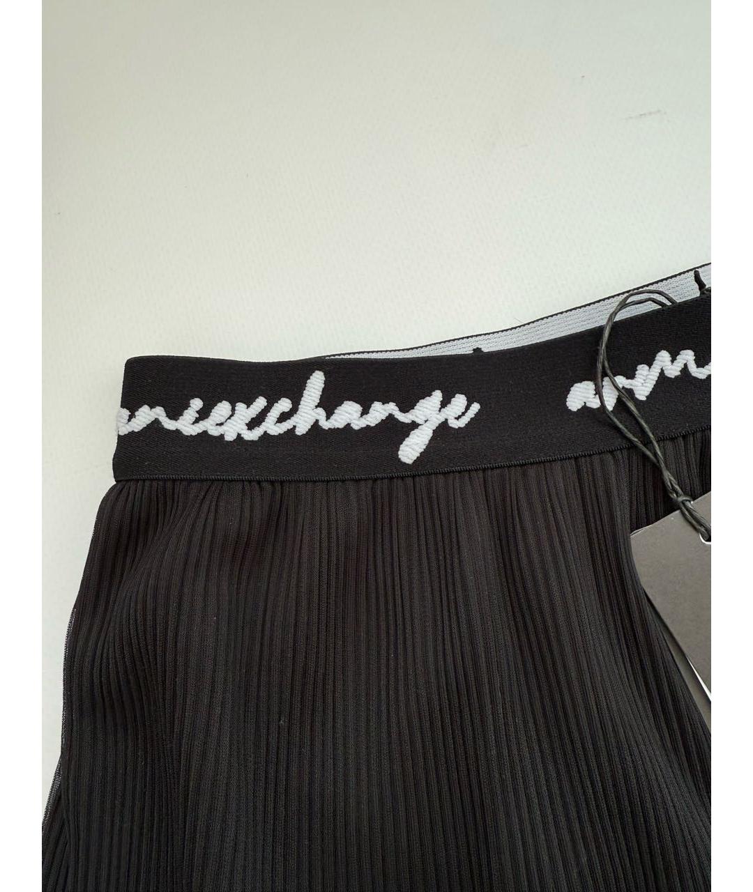 ARMANI EXCHANGE Черная полиэстеровая юбка мини, фото 2