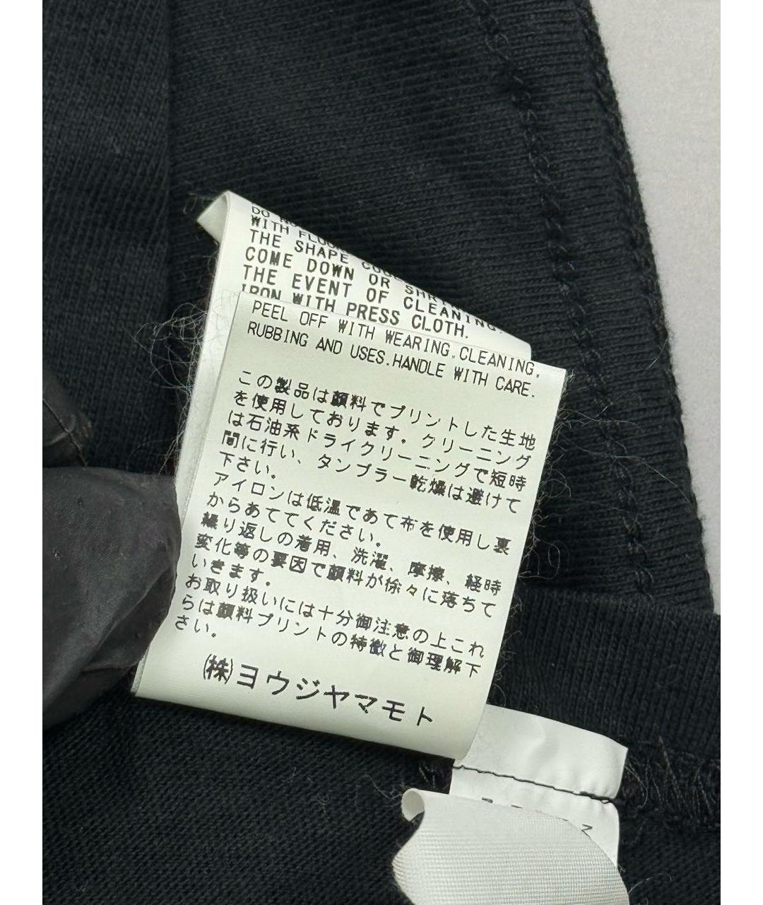 YOHJI YAMAMOTO Черная хлопковая футболка, фото 8