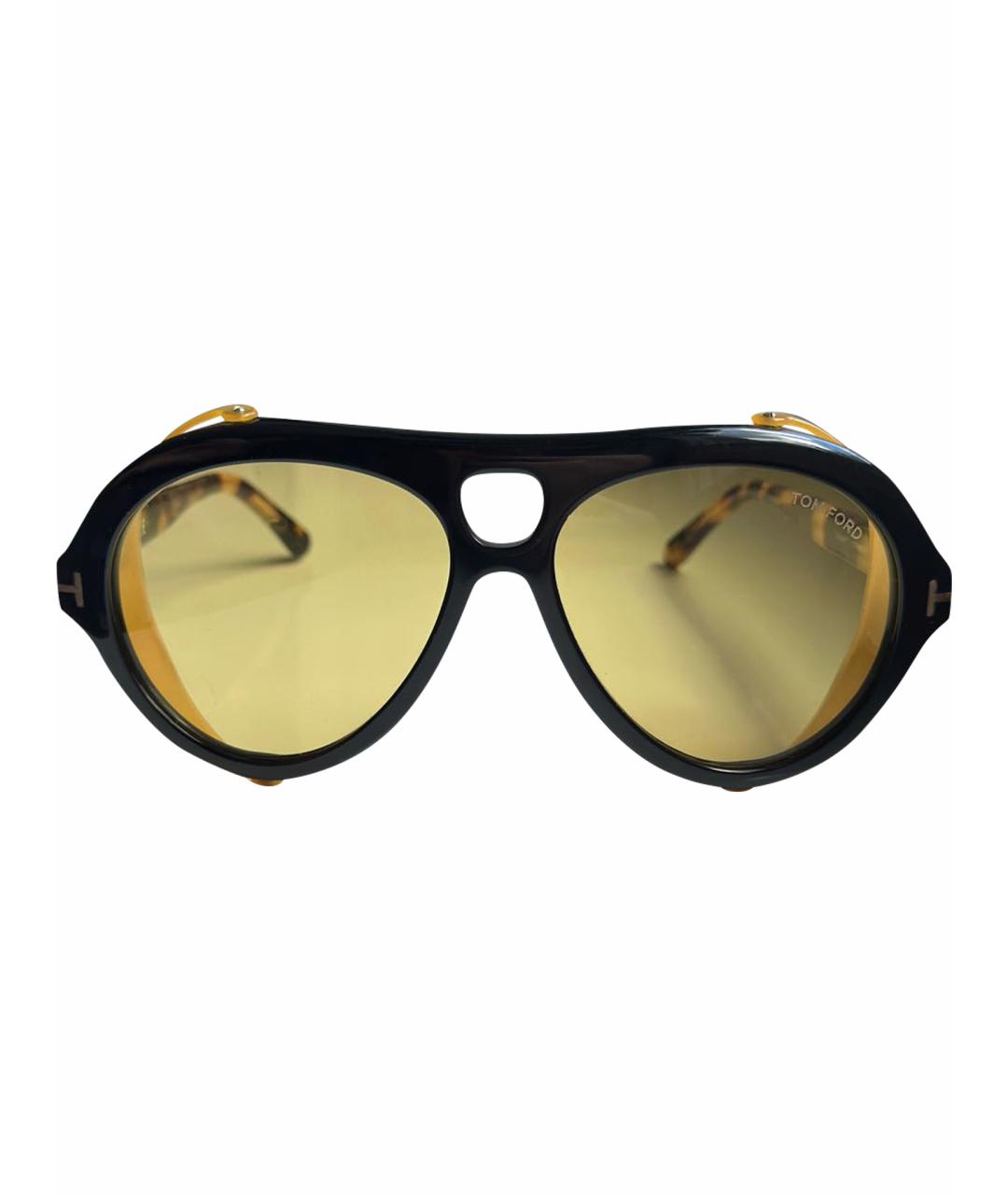 TOM FORD Желтые пластиковые солнцезащитные очки, фото 1