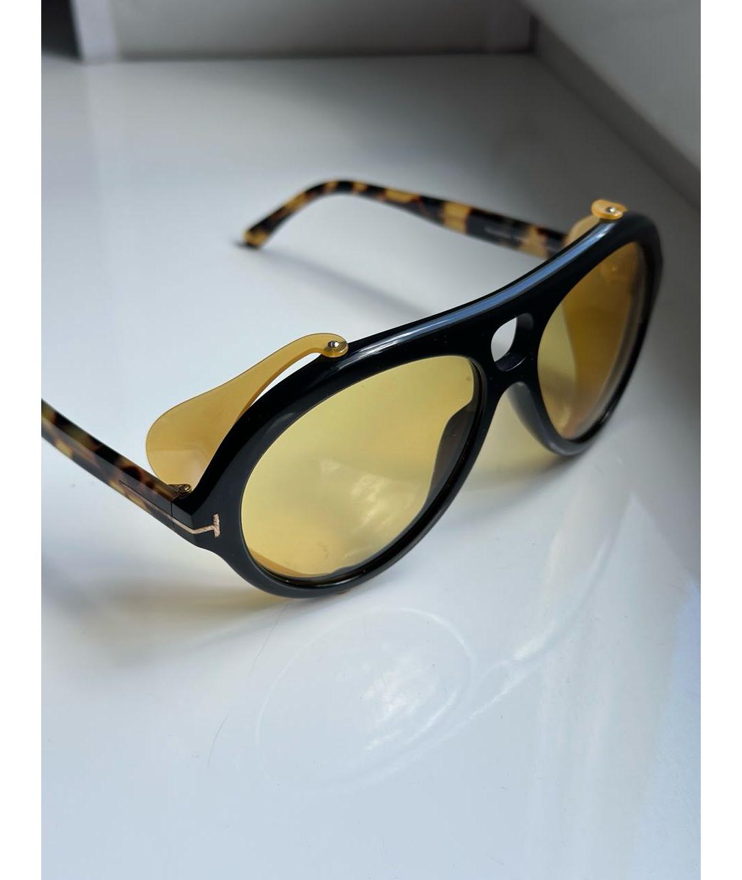 TOM FORD Желтые пластиковые солнцезащитные очки, фото 2