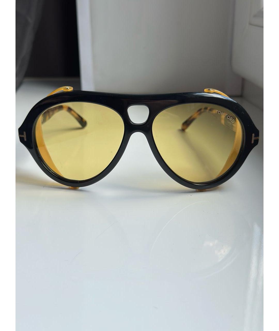 TOM FORD Желтые пластиковые солнцезащитные очки, фото 8