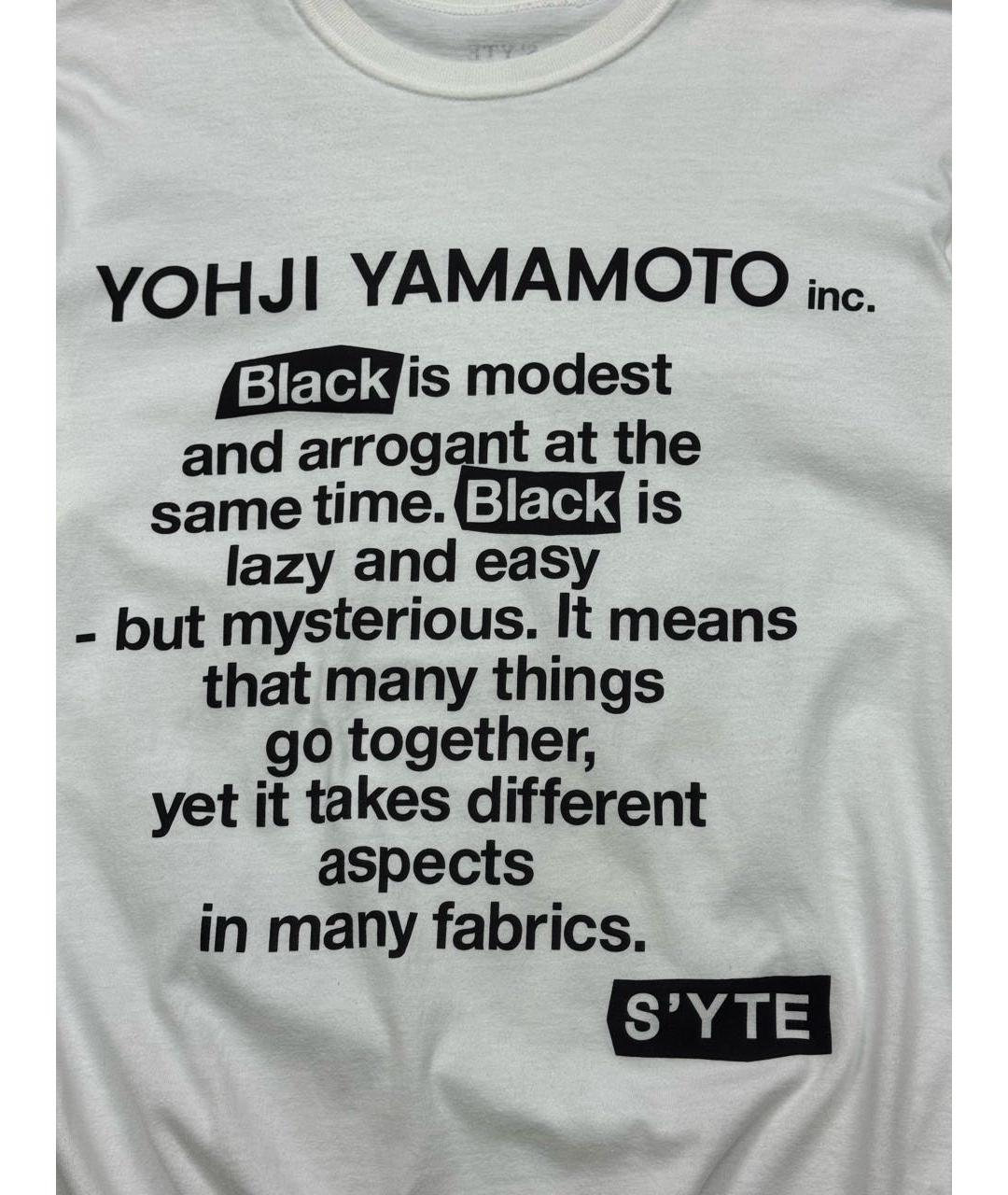 YOHJI YAMAMOTO Белая хлопковая футболка, фото 2