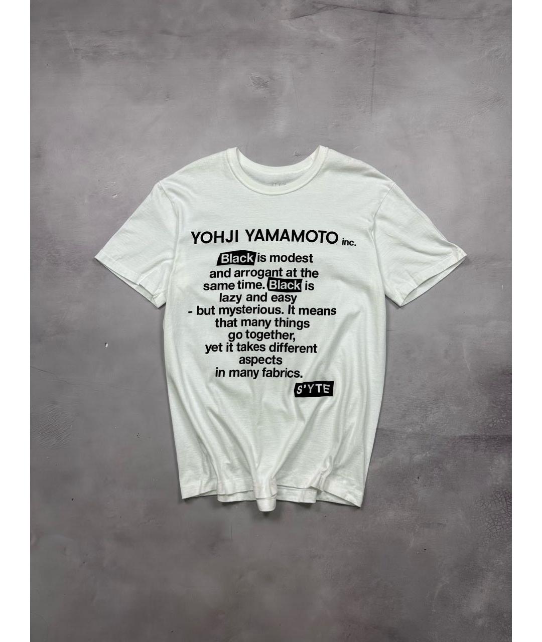 YOHJI YAMAMOTO Белая хлопковая футболка, фото 7