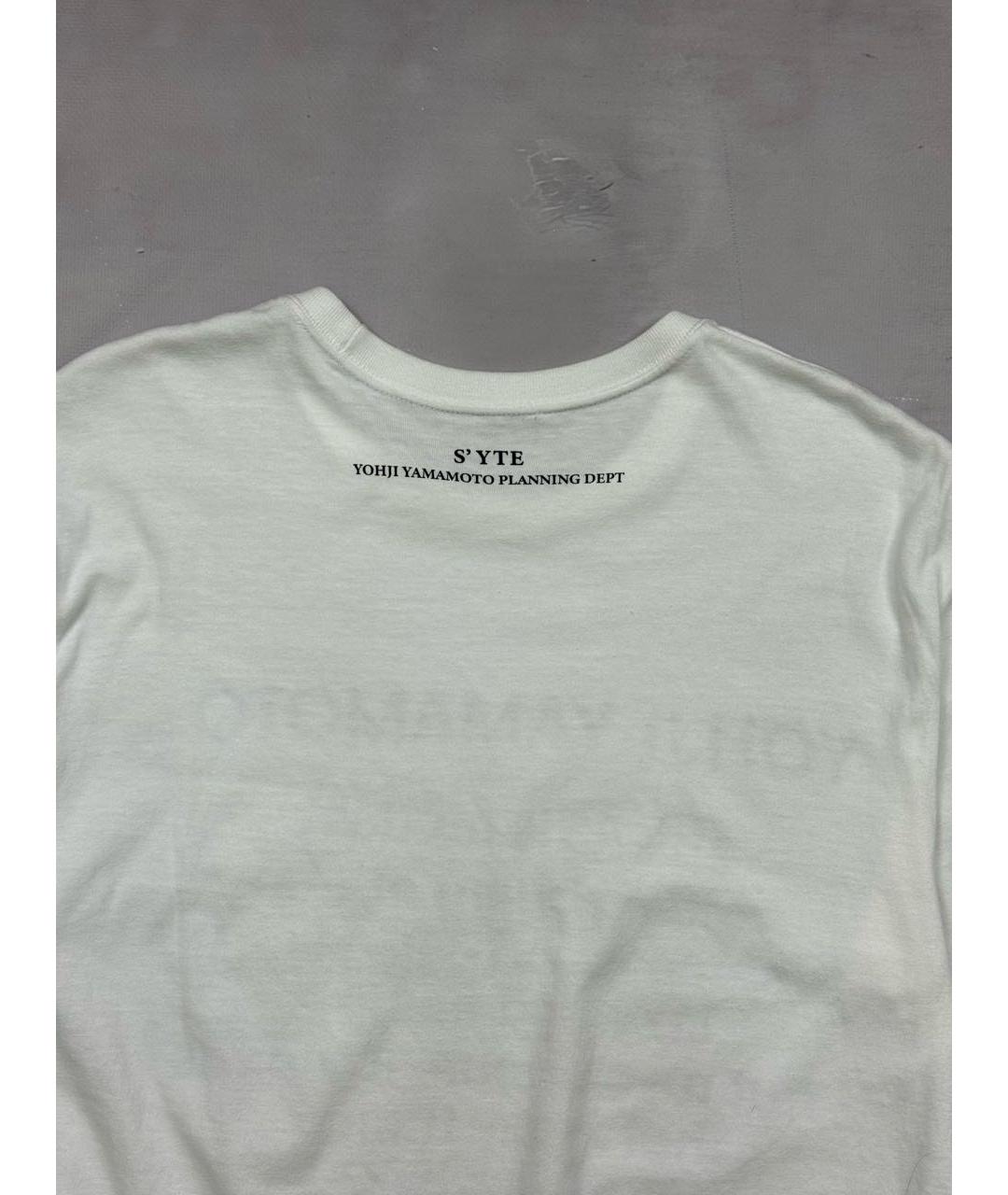 YOHJI YAMAMOTO Белая хлопковая футболка, фото 4